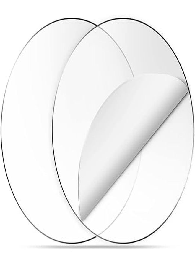 Kd Retail Clear Acrylic Circle Round Disc Blank for Cake Holders, Frame Painting, Art Projects, DIY Crafts, Furniture Protection (3 mm, 9 inch Diameter, 2 Pieces) - Image 1